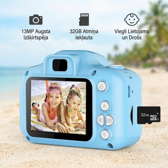 Bērnu fotoaparāts 32Gb, 13Mp