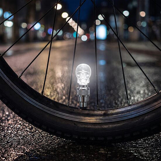 Led ventiļa uzgalis 'skeletgalva', Bezkrāsains