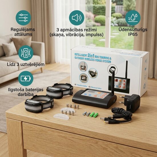 Bezvadu Dresūras sistēma ar radiosētu 2gab