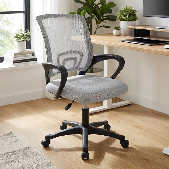 Ergonomisks Biroja Krēsls Pelēks