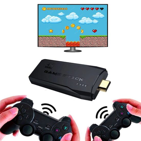 Retro Spēļu konsole 64Gb ar 10'000 spēlēm, 2 pultis
