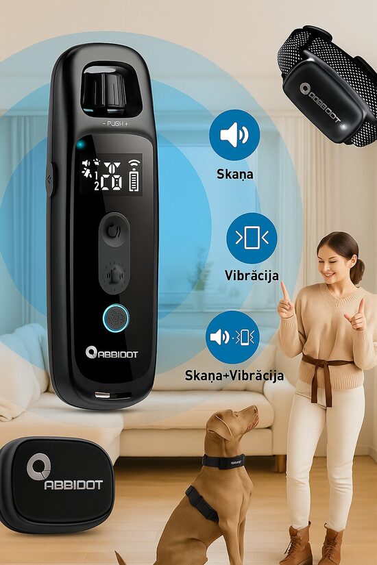 Bez Strāvas Efektīva Suņu Apmācības Kakla Siksna ar Tālvadības Pulti – Ūdensizturīga Apmācības dresūras Sistēma Jūsu Sunim 1000m