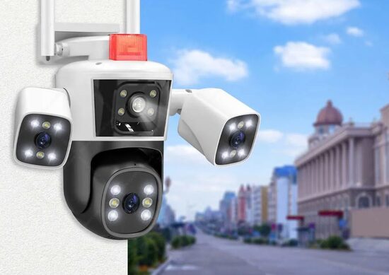 Wifi kamera āra apstākļiem, 3 objektīvi