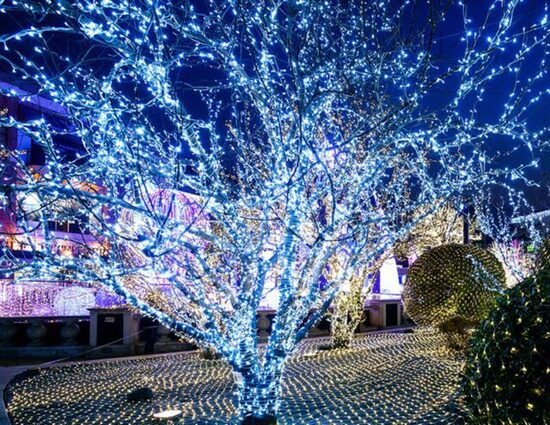 Led virtene ar 500 LED, auksti balts, 53m, ārtelpām un iekštelpām