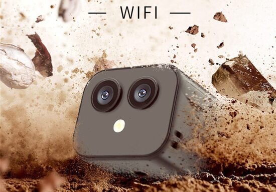 Mini WiFi kamera ar 2 objektīviem, uzlādējama, ar ierakstu, nakts redzamību. Video novērošanas kamera