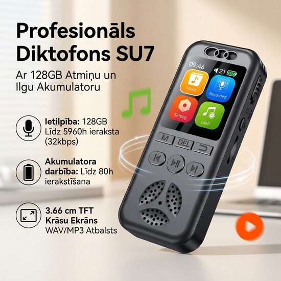 Diktofons 128Gb