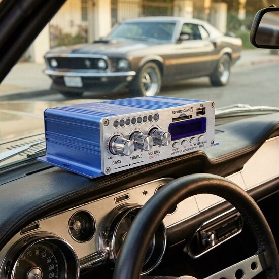 Audio pastiprinātājs Fm radio Mp3 sd card USB