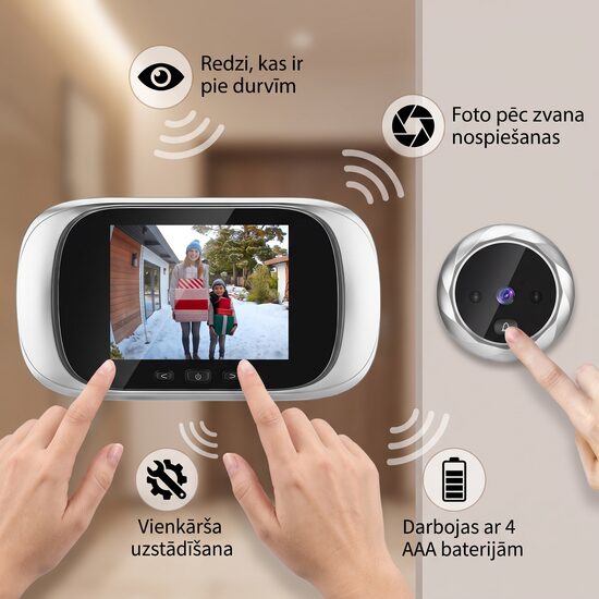 Durvju actiņa ar krāsainu monitoru 2.8