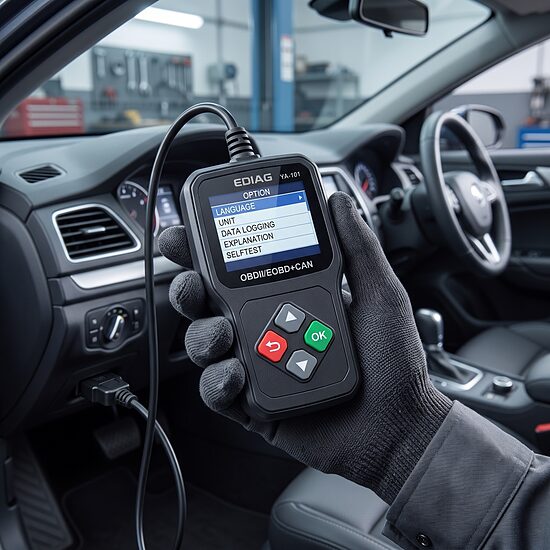 OBD2 EOBD automašīnas kļūdu lasītājs, kļūdu dzēsējs