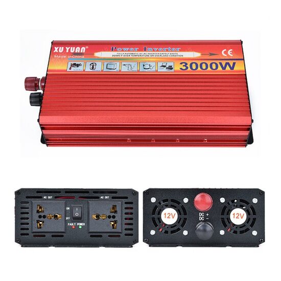Strāvas pārveidotājs (12v-220v) 3000w, inverters ,sprieguma pārveidotājs