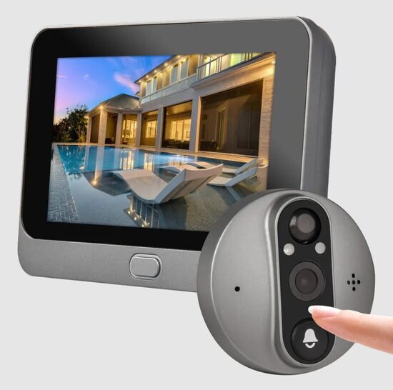 Durvju actiņa ar 4.3' monitoru, ieraksta uz kustību, Wifi
