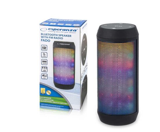 Bezvadu Bluetooth skaļrunis ar Led gaismu ( Iebūvēts mikro USB, USB un TFT (microSD) karšu slots MP3/MP4 mūzikas atskaņošanai)