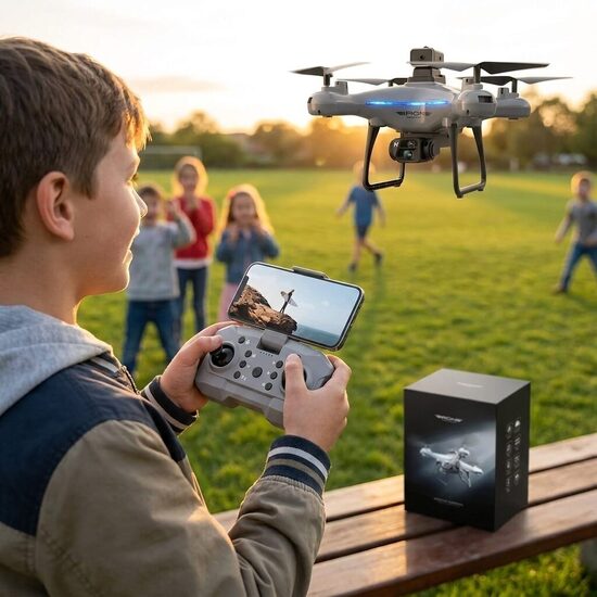 Drons ar GPS un Pilnu Šķēršļu Izvairīšanos – Nolokāms Dizains, 1000m Tālvadība, 40 Minūšu Lidojums, Optiskā Plūsma, 50x Tālummaiņa