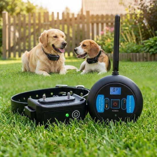 Radiosēta 2 suņiem, Bezvadu Uzlādējama un Pārnēsājama 200m ar Spēcīgu Signālu