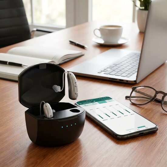 SmartHear Pro Bluetooth dzirdes aparāts abām ausīm lādējams skaņas pastiprinātājs ar regulējamām prekvencēm