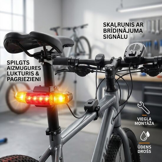 Velosipēda pagrieziena rādītājs / drošības gaisma / signāls