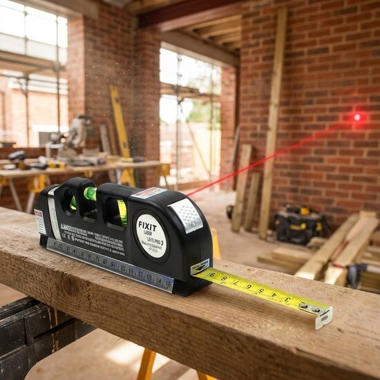 Pārnēsājams lāzera līmeņrādis ar iestrādātu mērlenti