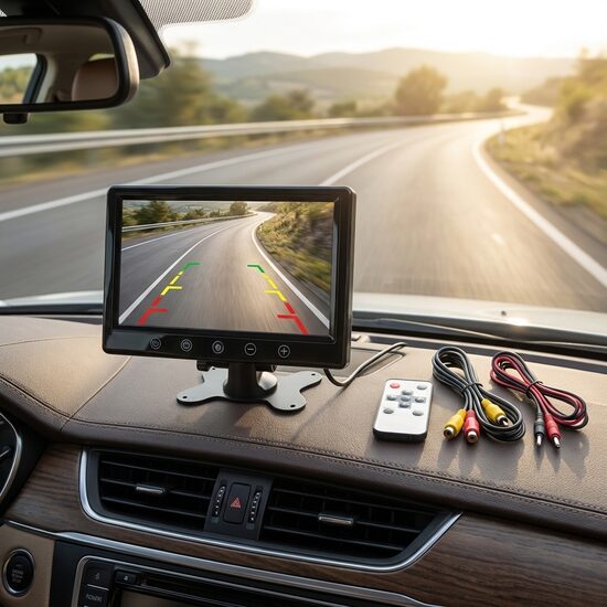 Automašīnas monitors 10,1 Collas, 12-24V, priekš divām kamerām