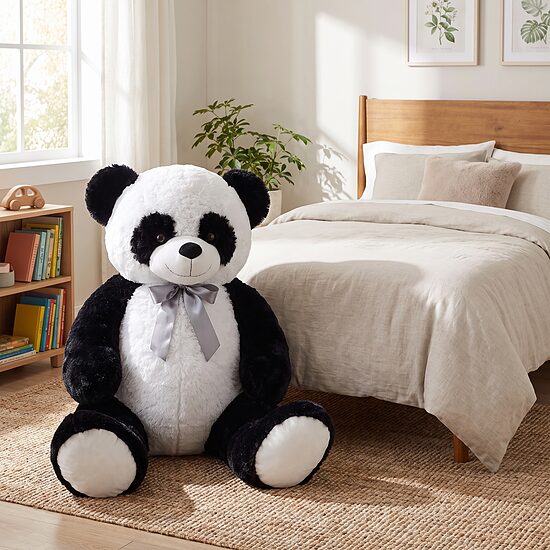 Liela plīša panda 100 cm (sēdus augstums 55 cm)