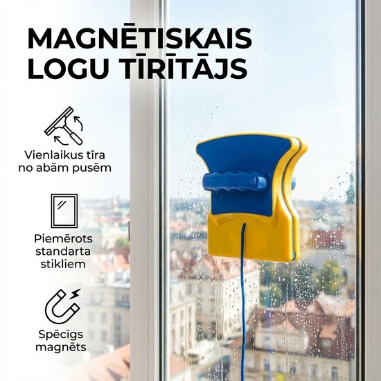 Magnētiskais logu tīrītājs
