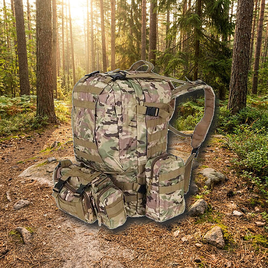 Tūristu mugursoma, militārā tipa, 45L