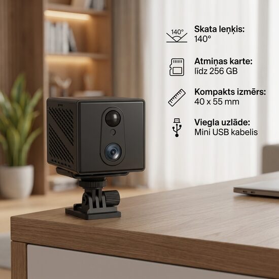 4g Mini Video novērošanas kamera ar Sim karti (ieraksts, nakts redzamība, online video telefonā, HQ kvalitāte)