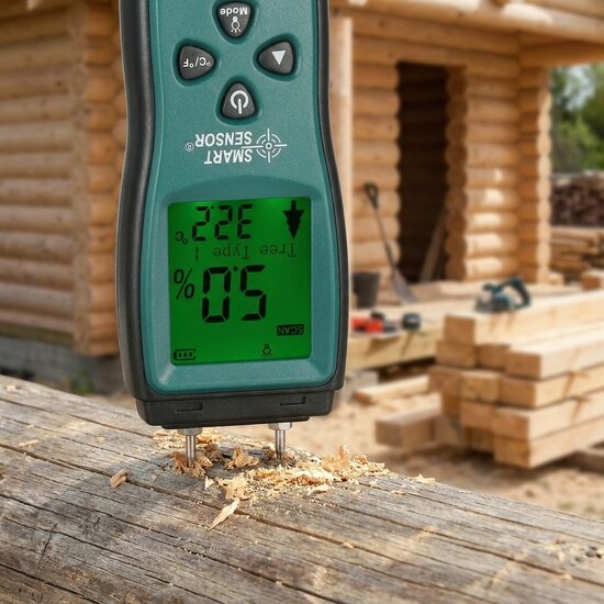 Digitālais LCD koksnes mitruma mērītājs - mitruma detektors, testētājs
