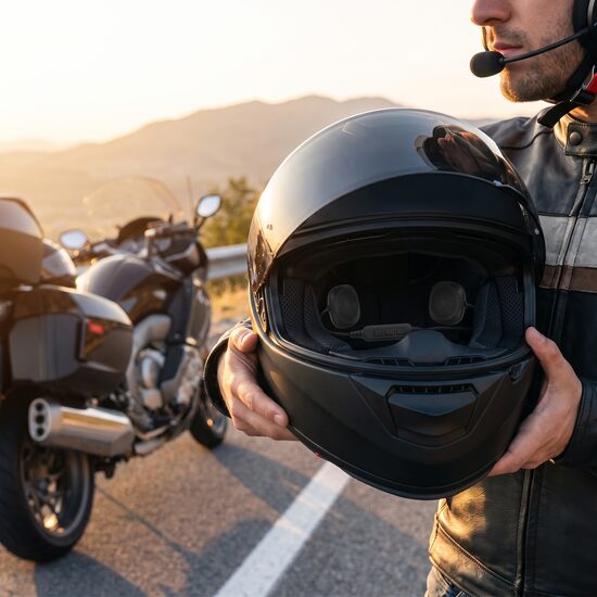 Moto ķiveres Hands Free ar austiņām