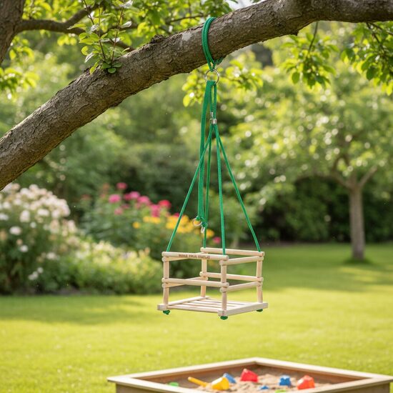 Bērnu koka šūpoles