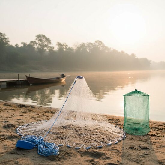 4,8m Metamais zvejas tīkls ar cinka atsvariem