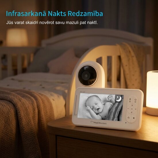 Video aukle ar mikrofonu un miega dziesmām