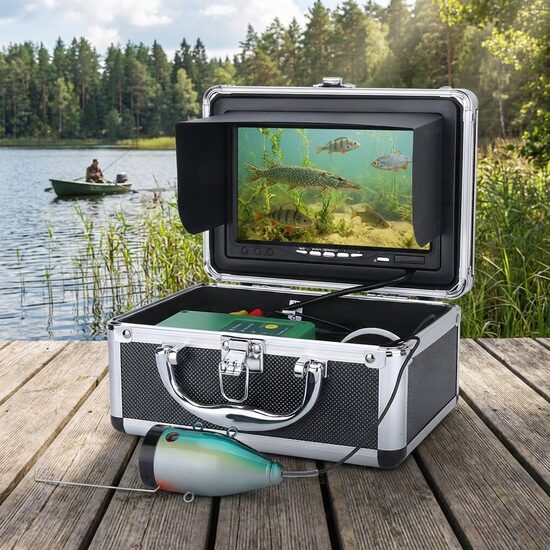 Zemūdens kamera 7 collu monitors, 15m