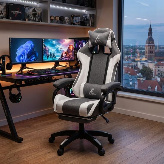 Ērts un ergonomisks datora biroja krēsls ilgstošam komfortam