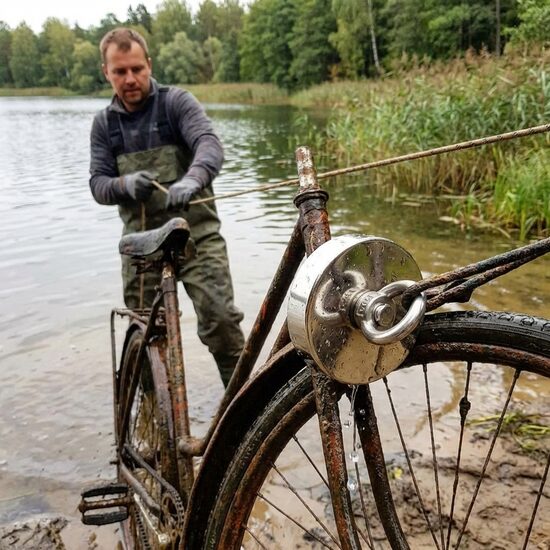 Neodīma Meklēšanas "zvejas magnēts" (90x66mm, 350Kg)