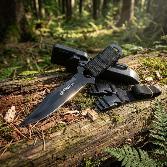 Medību, pārgājienu nazis, ļoti ass