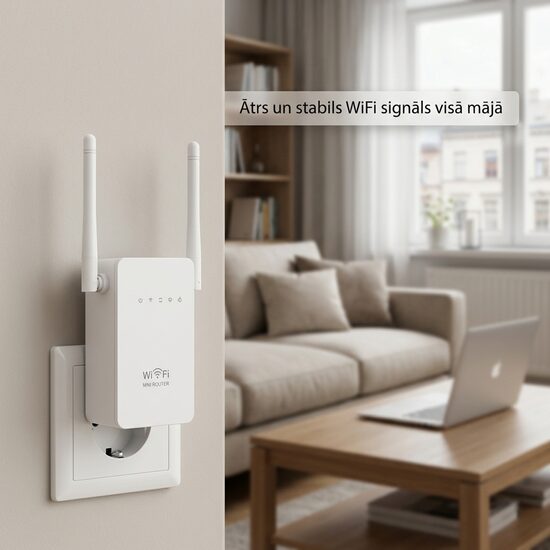 Wifi signāla pagarinātājs, wifi repeater dual