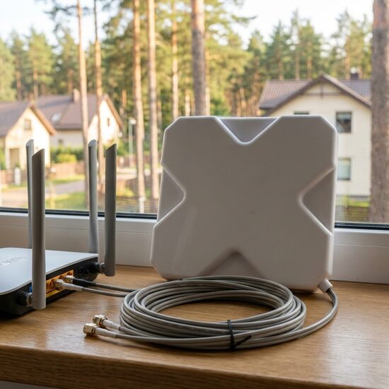 Gsm antena 4G LTE 35dBi, Gprs, SMA Male Plug 2Metru garš vads, wifi rūtera antena