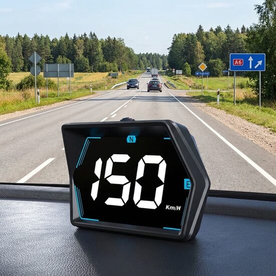 GPS Digitālais HUD Spidometrs ar USB Barošanu un KMH Displeju