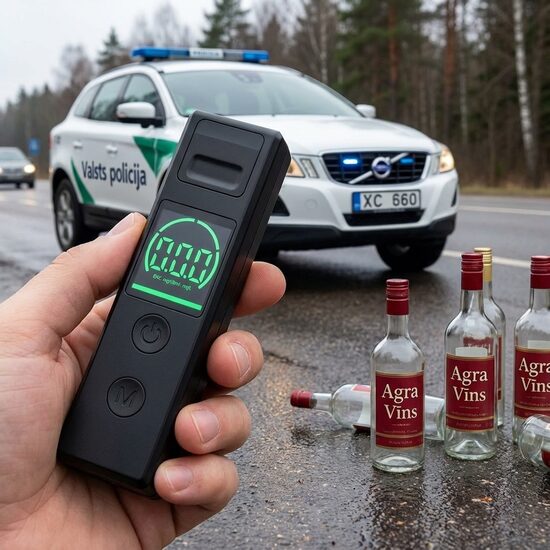 Portatīvais digitālais alkometrs ar augstas precizitātes sensoru un USB uzlādi