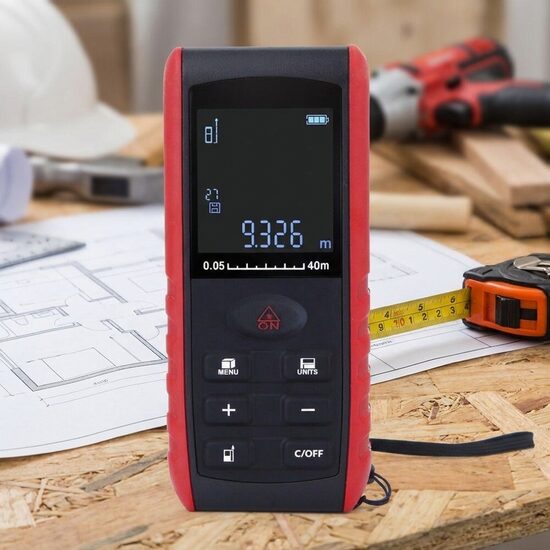 Lāzera distances attāluma mērītājs (līdz 80m), precizitāte +-2mm
