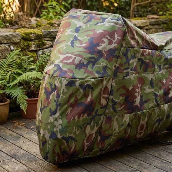 Motocikla pārvalks - pārklājs, ūdens, saules, vēja izturīgs - kamuflāžas krāsā , XXL, 220 x 150cm