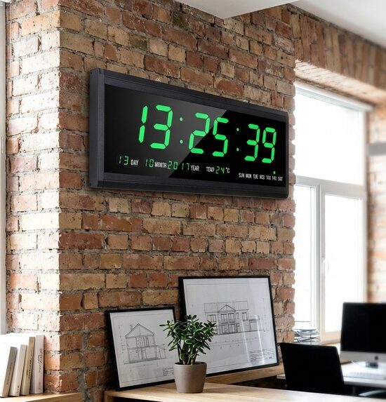 Led sienas pulkstenis XXL 42x23 cm