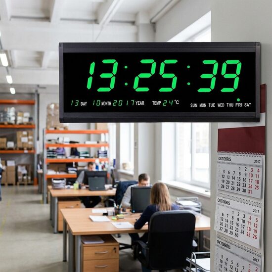 Led sienas pulkstenis XXL 42x23 cm