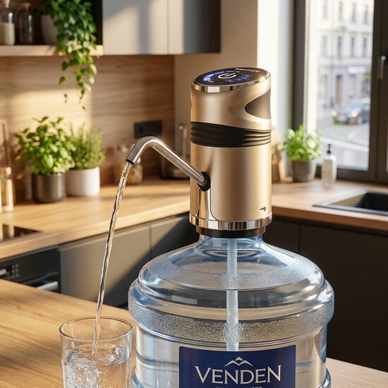 Ūdens pumpis Venden pudelēm, uzlādējams, zeltītā krāsā