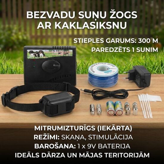 Mitrumizturīga Radiosēta sunim, ar 300m garu stiepli (1 sunim)