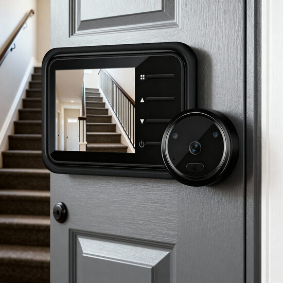 Viedais durvju zvans ar automātisko foto un video ierakstu, 2,4 collu krāsu ekrānu, nakts redzamību un HD kameru