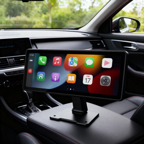 Pārnēsājams 10.26" bezvadu CarPlay/Android Auto ekrāns ar HD atpakaļskata kameru