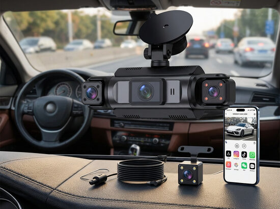 4 kameru auto videoreģistrators ar WiFi,