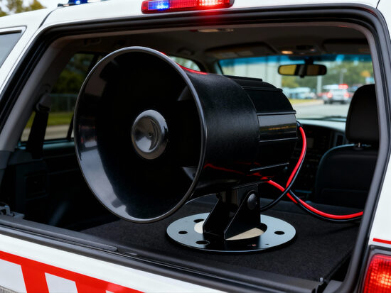 Auto sirēna - skaļrunis, ļoti skaļa, ar pulti, 105-115db, 100W 12V