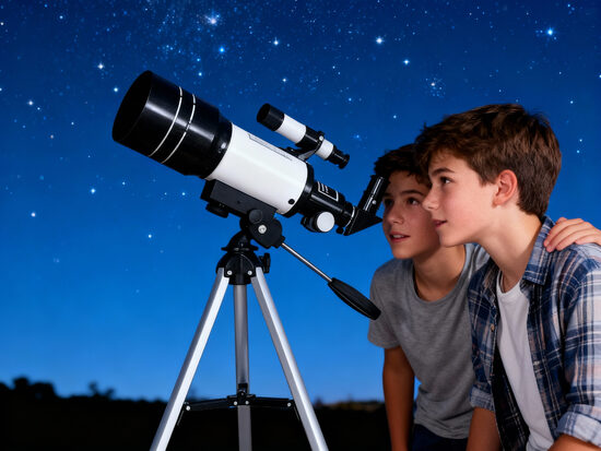 Astronomijas teleskops ar statīvu un telefona turētāju – novēro Mēnesi un zvaigznes